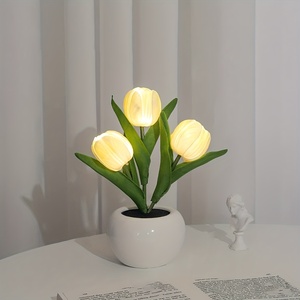 Hoa Tulip hoa nhân tạo với đèn LED cảm ứng thực sự bó hoa cho trang trí nội thất bảng centerpieces đêm đèn pin phòng khách 32 - Product Image 6