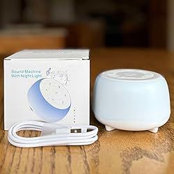 Baby Soothing <b>Light</b> <b>Sleep</b> Sound Machine With Colorful Night <b>Light</b> For Infant Calming And <b>Sleep</b> Aid Portable White Noise Speaker - Product Image 4