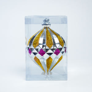 Ornement de Noël de luxe de style islamique de haute qualité avec paillettes, boule suspendue métallique de 6 cm, décoration - Product Image 5