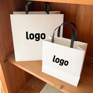 Sacs cadeaux en papier marbré de luxe en gros, avec logo personnalisé imprimé, en matériau kraft premium avec poignée en kraft - Product Image 3