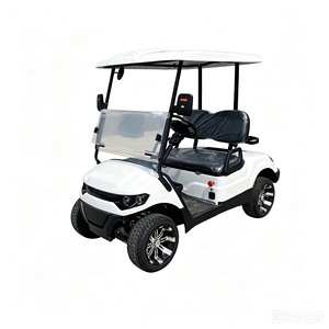 Carrito de Golf Eléctrico Blanco de 4 Plazas, 48 V, Vehículo de Baja Velocidad, Faros LED, Alcance de 30-50 km, Uso Industrial - Product Image 1