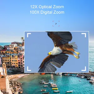 4K profesyonel 12X optik Zoom dijital kamera WiFi kamera 3.1 inç IPS dokunmatik ekran Video kamera mikrofon ile ORDRO AC5