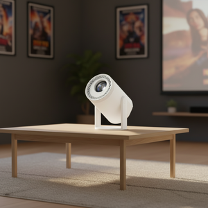 โปรเจคเตอร์พกพา LED รุ่นยอดนิยม Smart Mini TURN1 ระบบ Android 14 รองรับ BT5.2 Wifi ในตัว ไฟฉาย LED อัจฉริยะแบบฉายระยะใกล้ ภาพคมชัดระดับ 4K สำหรับโฮมเธียเตอร์ - Product Image 1
