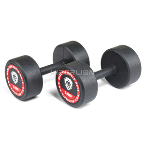 Personnalisé Mancuernasn Gym Alteres <span class=keywords><strong>Muscu</strong></span> 70Lbs Haltères en caoutchouc à poignée ronde complète en uréthane en livres - Product Image 1