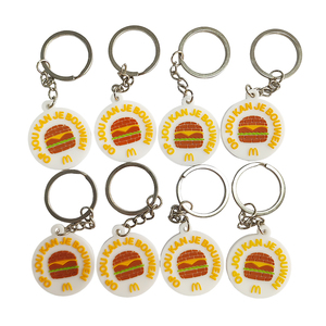 Porte-clés <span class=keywords><strong>en</strong></span> PVC souple personnalisé avec design de hamburger, porte-clés <span class=keywords><strong>en</strong></span> caoutchouc <span class=keywords><strong>3D</strong></span> <span class=keywords><strong>en</strong></span> relief pour <span class=keywords><strong>les</strong></span> cadeaux promotionnels des restaurants de restauration rapide - Product Image 5