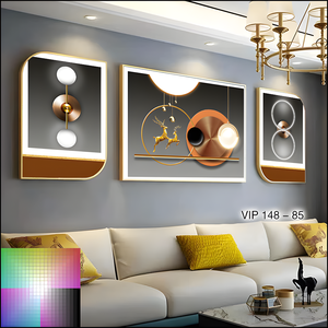 Vendita diretta della fabbrica tre vice letto camera da letto cristallo porcellana pittura soggiorno divano sfondo parete arte decorazione per la casa pittura - Product Image 5