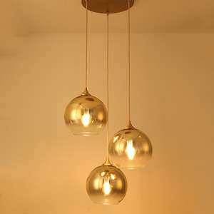Decoración interior soplado a mano de cristal led luz colgante - Product Image 4