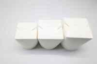 Boîte à nouilles pliable en papier blanc de qualité alimentaire, imprimée sur mesure, résistante à l'huile, jetable, pour emporter, pour pâtes, riz, restauration rapide