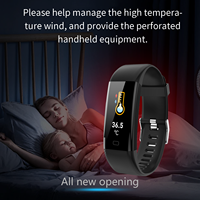 Pulsera Inteligente F07T al por Mayor, con Seguimiento de Temperatura Corporal, Detección de Frecuencia Cardíaca, Pulsera de Precisión para la Detección de Fiebre, Certificación CE/ROHS