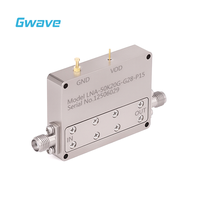 Gwave SMA Femelle 28dB Gain 5dB Bruit Figure 50KHz-20GHz 50 Ohm Amplificateur à faible bruit (LNA) Modèle LNA-50K20G-G28-P15 Amplificateurs RF