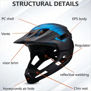 <span class=keywords><strong>Casco</strong></span> <span class=keywords><strong>Integral</strong></span> <span class=keywords><strong>Desmontable</strong></span> para Descenso de Montaña, Certificado CE CPSC, OEM ODM, para Bicicleta de Montaña, Ciclismo, <span class=keywords><strong>MTB</strong></span> - Product Image 3