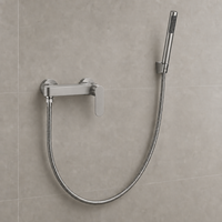 Ensemble de douche mural compact en acier inoxydable 304 à fonction unique avec douchette à main sans plomb