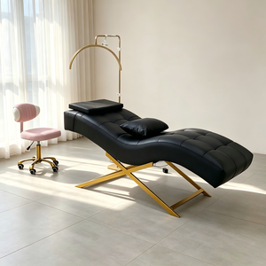 Lit de beauté spa pour cils de haute qualité avec surmatelas incurvé, tables de <span class=keywords><strong>massage</strong></span> pour salon de beauté, matelas pour cils, lit ondulé pour cils - Product Image 4
