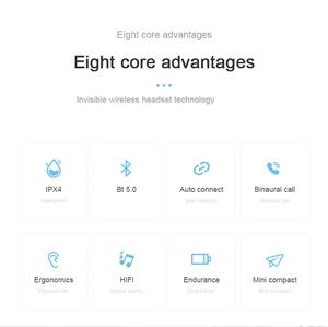 Écouteurs Intra-Auriculaires Sans Fil Bluetooth 5.0 TWS avec <span class=keywords><strong>Micro</strong></span> Anti-Bruit pour <span class=keywords><strong>iPhone</strong></span> Huawei Samsung A6S - Product Image 2