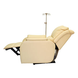 Chaise d'hôpital réglable en cuir synthétique certifiée ISO 9001 pour la perfusion <span class=keywords><strong>de</strong></span> chimiothérapie <span class=keywords><strong>prélèvement</strong></span> <span class=keywords><strong>de</strong></span> sang <span class=keywords><strong>de</strong></span> donneur <span class=keywords><strong>électrique</strong></span> mobile - Product Image 2
