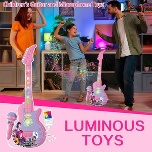 Guitarra de Juguete Kpop Demon Hunters con Luces <span class=keywords><strong>y</strong></span> Micrófono, Reproductor de Música para Niños <span class=keywords><strong>y</strong></span> Niñas, Gran Venta - Product Image 3
