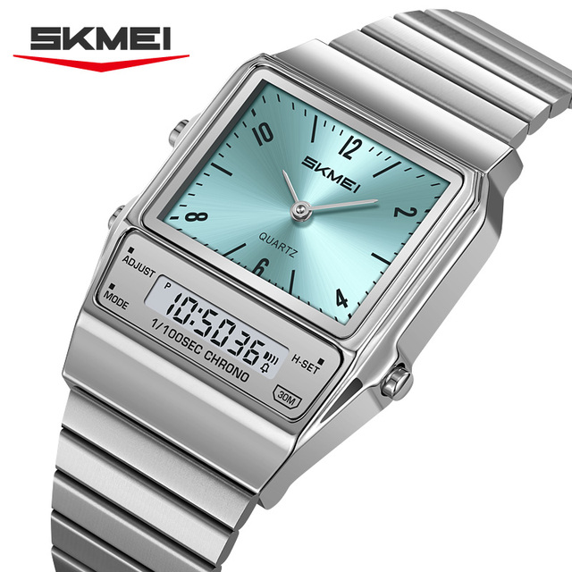 SKMEI 2632 Quartz Wristwatch Chrono Digital Wristwatches for Men and Women New Double Display Week Sports Watches Reloj Hombre