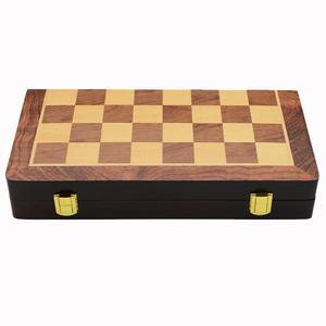 Jeu d'échecs portable en bois haut de gamme avec boîte de rangement pour le divertissement des enfants en déplacement - Product Image 4