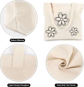 Factory Customized Printed Logo Eco Grocery Shopping Bag Reusable Blank Bulk Cotton <b>Canvas</b> <b>Tote</b> Bags for Sublimation Gift - Product Image 3