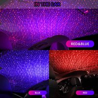 USB-Nachtlicht Sternenprojektor 3 Farbeffekte Auto-Dachsternenlichter Tragbares Romantisches Licht für Schlafzimmer