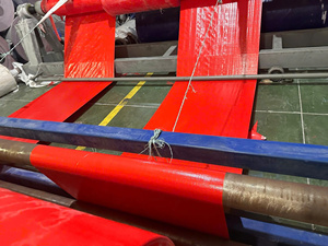 Bâche en PE haute résistance, résistante à l'eau, bleue/orange, haute durabilité, robuste, taille et couleur personnalisables - Product Image 2