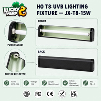 LuckyHerp T8 15W Luminaire UVB en plastique écologique pour reptiles