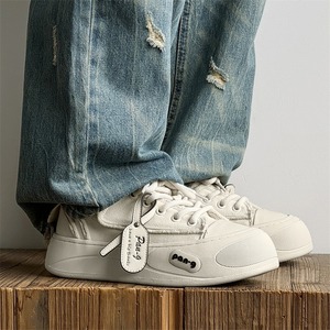 Shoes Men <b>Small</b>-scale Original Design Canvas Shoes for Heightening and Thick Soles Men's Shoes for 2025 New Style Casual Shoes - Product Image 3