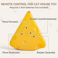 Jouet pour chat télécommandé AFP avec queue en plumes, souris interactive automatique à mouvement 4 directions pour l'exercice des chats en intérieur