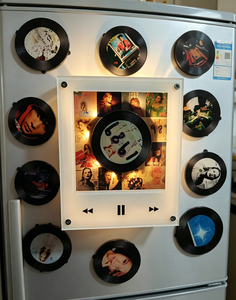 Caja de Música NFC Personalizable con Fotos y <span class=keywords><strong>Canciones</strong></span>, Disco de Vinilo Giratorio con Luz LED, Reproducción Automática de <span class=keywords><strong>Canciones</strong></span>, Imán para Refrigerador, Caja de Música para Regalo - Product Image 6