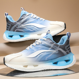 Zapatos Deportivos Casuales Cómodos para Hombre con Cordones, Diseño a Rayas para Primavera, Verano y Otoño, Estilo para Correr y Caminar, Tejido de Malla y Algodón - Product Image 3