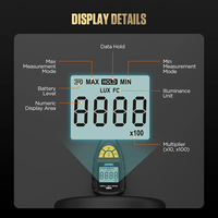 AUTOOL Foot-Candle TE301 Luxmètre numérique de mesure de puissance, source de lumière et calibrateur