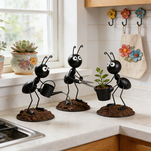 Adorno Decorativo <span class=keywords><strong>de</strong></span> Hormiga <span class=keywords><strong>de</strong></span> Hierro Metálico para Mesa y Jardín, Modelo <span class=keywords><strong>de</strong></span> Decoración Creativa <span class=keywords><strong>de</strong></span> Dibujos Animados - Product Image 1