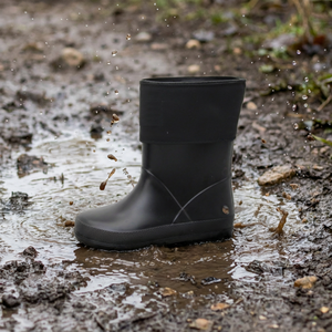 Bottes de <span class=keywords><strong>pluie</strong></span> pour femmes YL7176, vente en gros, personnalisées, noires, thermiques, imperméables en PVC, pour l'extérieur - Product Image 6