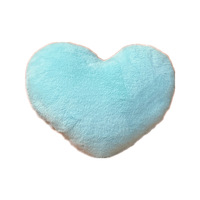 Amity personalizado en forma de corazón lindo Faux Rabbit Fur Room cojín decorativo corazón cojín de felpa para sofá cama chico niñas