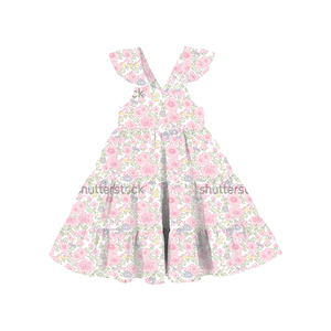 Vestido Casual para Niñas BQ-542-WXI, Vestidos de Verano sin Mangas con Volantes para Fiestas Infantiles - Product Image 6