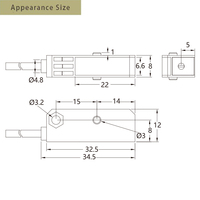 Produit phare : Capteur optique infrarouge à réflexion diffuse SXJ-D2N1, distance de détection 150 mm, capteur d'automatisation industrielle