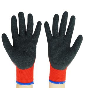 Gants de travail de sécurité antidérapants en tricot de coton enduit de latex froissé personnalisé en gros pour la construction de <span class=keywords><strong>protection</strong></span> des mains - Product Image 4