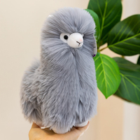 Boneka Alpaca Kawaii Berdiri, Mainan Plush Grosir, Dekorasi Rumah, Mirip Asli, Teman Anak, Hadiah Penghibur
