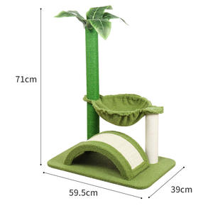 Cactus Cat Tree Tower Sisal Rascadores, Suministros para gatos verdes y marrones Los gatos pueden jugar felizmente <span class=keywords><strong>en</strong></span> <span class=keywords><strong>casa</strong></span> - Product Image 1