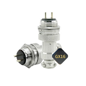 ขั้วต่อการบินแบบกลับด้าน GX16 ขนาด 16 มม. แบบตัวผู้และตัวเมีย ปลั๊กและเต้ารับ 2 <span class=keywords><strong>3</strong></span> 4 5 6 7 8 ขา ขั้วต่อวงกลมโลหะ - Product Image 2