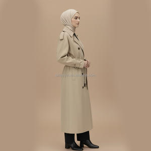 <span class=keywords><strong>Trench</strong></span> kaki impermeabile primaverile per donna <span class=keywords><strong>Trench</strong></span> lungo da donna - Product Image 2
