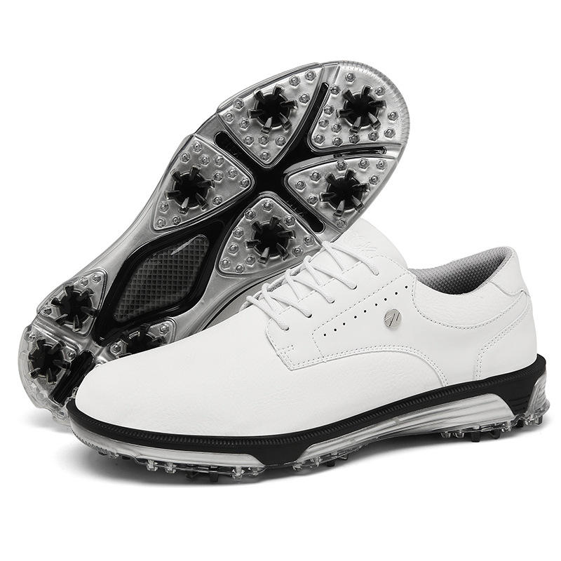 Golf Shoes High Quality Men's Spiked Leather Design