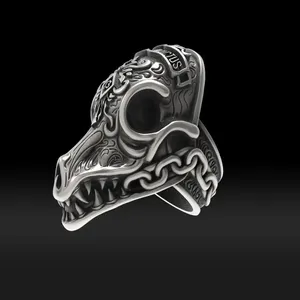 Anillo MORIOR <span class=keywords><strong>INVICTUS</strong></span> para Hombre, Aleación Oxidada, Joyería de Fe, para Fiesta (1 Pieza) - Product Image 1
