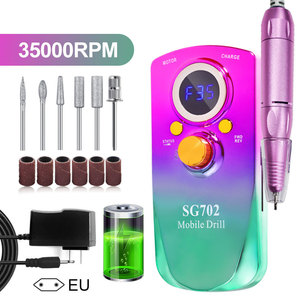 Kit de ponceuse à ongles électrique 35000 tr/min, portable, haute puissance, avec embouts de ponçage pour acrylique, outil de manucure, pédicure, polissage et meulage pour salon - Product Image 1