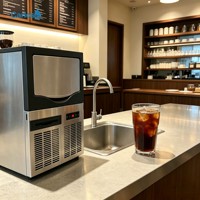 Machine à glaçons cubiques commerciale haut de gamme sous comptoir, refroidie par air, glace cristalline pour bar et magasin de boissons