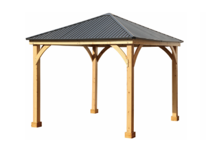 Pergola <span class=keywords><strong>Danda</strong></span> 12' X 10' con Tetto Rigido in Alluminio, Alimentata a Energia Solare, Impermeabile, Antiruggine, Telaio Verniciato a Polvere, Gazebo da Esterno Singolo - Product Image 4