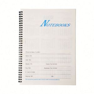 School Business Style Notebook 200 Pages Silk <b>Screen</b> Printed Wire O Exercise Books PP Transparent <b>Cover</b> A4 Spiral Binding - Product Image 1