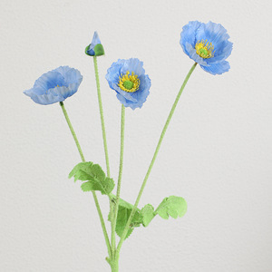 Elegantes Flores Artificiales de Amapola, Ramo de Seda <span class=keywords><strong>Verde</strong></span>, Decoración para el Hogar, Plantas Artificiales, Arreglo para Sala de Estar, Boda o Eventos - Product Image 4