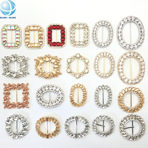 Hebilla de diamantes de imitación de cristal cuadrado Chapado en plata al por mayor para cinturón silla faja bufanda invitaciones de boda adorno joyería - Product Image 5