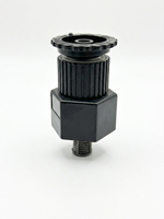 Adaptateur de pulvérisateur hexagonal noir en plastique, connecteur fileté mâle-femelle pour pulvérisateur d'irrigation souterrain escamotable